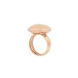 Bague demi boule acier rose