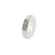 Bague céramique blanche Argent rhodié 925/1000