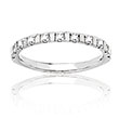 Alliance or gris 750/1000e et diamant - Blanc (0,15 carat)