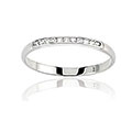 Alliance or gris 750/1000e et diamant - Blanc (0,10 carat)