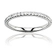 Alliance or gris 750/1000e et diamant - Blanc (0,25 carat)