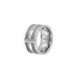 Bague acier et cable pour homme