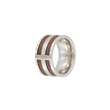 Bague acier et cable 'chocolat' pour homme