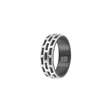 Bague acier noir pour homme