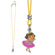 Collier 'Dora Princesse' en argent 925/1000e - Rose - Enfant