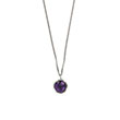 Collier argent 925/1000e et Oxyde de Zirconium - Violet