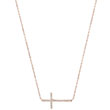 Collier argent 925/1000e doré rose et Oxyde de zirconium