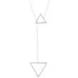 Collier 2 triangles en acier (317485)