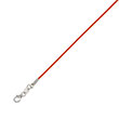 Collier cordon argent 925/1000 rhodié - Orange - Enfant