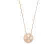 Collier acier rose Demi boule pour homme