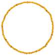 Collier homme Ambre couleur miel, fermoir à vis (31710820)