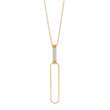 Collier URBAN argent 925/1000 doré forme allongée ornée d'une bélière empierrée (31710803D)