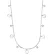Collier argent rhodié de pampilles rondes et d'oxydes de zirconium (31710613)