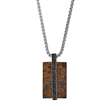 Collier en acier et rectangle en Bronzite (317087M)