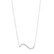 Collier Vague en argent 925/1000e rhodié Oxydes de zirconium