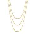 Collier 3 rangs en Acier doré (317084D)