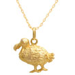 Collier plaqué or canard