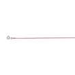 Collier cordon synthétique rose clair - 1.2mm - Argent 925/1000 rhodié