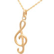 Collier plaqué or clef de sol III