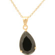 Collier plaqué or Ana Clara III noir