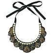 Collier ajustable fantaisie doré gris