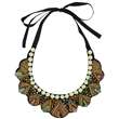 Collier ajustable fantaisie doré multicolore