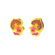 Boucles d'oreilles 'Dora Bébé' en or 375/1000e - Rose - Enfant