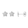 Boucles d'oreilles étoiles en Or blanc 750/1000 recouvertes d'oxydes (3030222)
