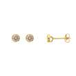 Boucles d'oreilles en Or 375/1000e et oxyde de zirconium sertis clos (393406)