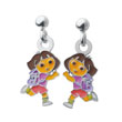 Boucles d'oreilles 'Dora Exploratrcice' en argent 925/1000e - Multicolore - Enfant