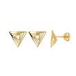 Boucles d'oreilles puces MINIMAL triangle ajouré en Plaqué Or (3230196)