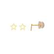 Boucles d'oreilles fillette forme Étoile Or 375/1000 - Poussettes silicone (393034E)