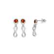 Pendantes pierre ronde en ambre avec signe infini en argent 925/1000 rhodié (31318197)