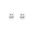 Boucles d'oreilles or gris 750/1000e et diamant (0,15 carat)