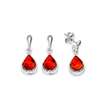 Boucles d'oreilles Ambre forme goutte sur armature en argent 925/1000 rhodié (31318220)