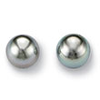 Boucles d'oreilles or gris 750/1000e et perle de Tahiti - Gris