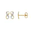 Boucles d'oreilles Symbole de l'Infini en Or 750/1000 blanc et jaune (3030211)
