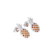 Boucles d'oreilles ananas ajouré en Ambre et argent 925/1000 rhodié (31318209)