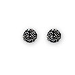 Boucles d'oreilles or gris et diamant (0,171 carat) - Noir