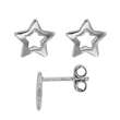 Boucles d'oreilles argent rhodié en étoile ajourée (3131755)
