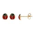 Boucles d'oreilles coccinelles Or 375/1000 et émail (393139)