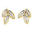 Boucles d'oreilles or jaune et diamant (0,06 carat)