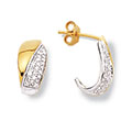 Boucles d'oreilles or jaune et diamant (0,15 carat)