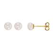 Boucles d'oreilles puces en Or 750/1000 avec perle de 5mm (3030237)