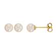 Boucles d'oreilles en Or 750/1000 avec perle d'eau douce ronde de 5mm (3030245)