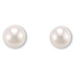 Boucles d'oreilles or jaune perle d'eau douce - Blanc