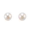 Boucles d'oreilles or jaune perle d'eau douce - Blanc