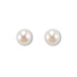 Boucles d'oreilles or jaune perle d'eau douce - Blanc