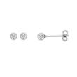 Boucles d'oreilles boules 3mm en Or blanc 750/1000 (303041BL)