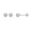 Boucles d'oreilles boules 4mm en Or blanc 750/1000 (303042BL)